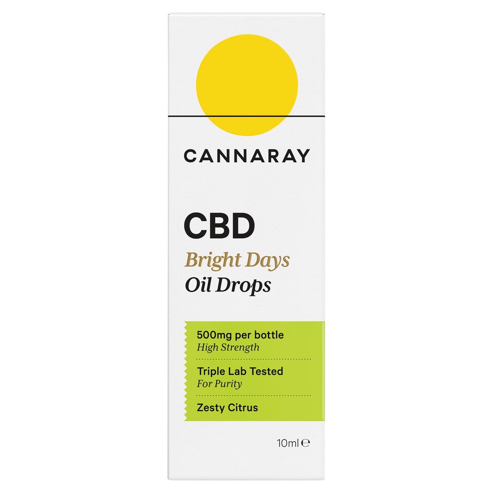 image 1 of Cannaray CBD Bright Days Lime & Juniper Oil Drops 500Mg 10ml
