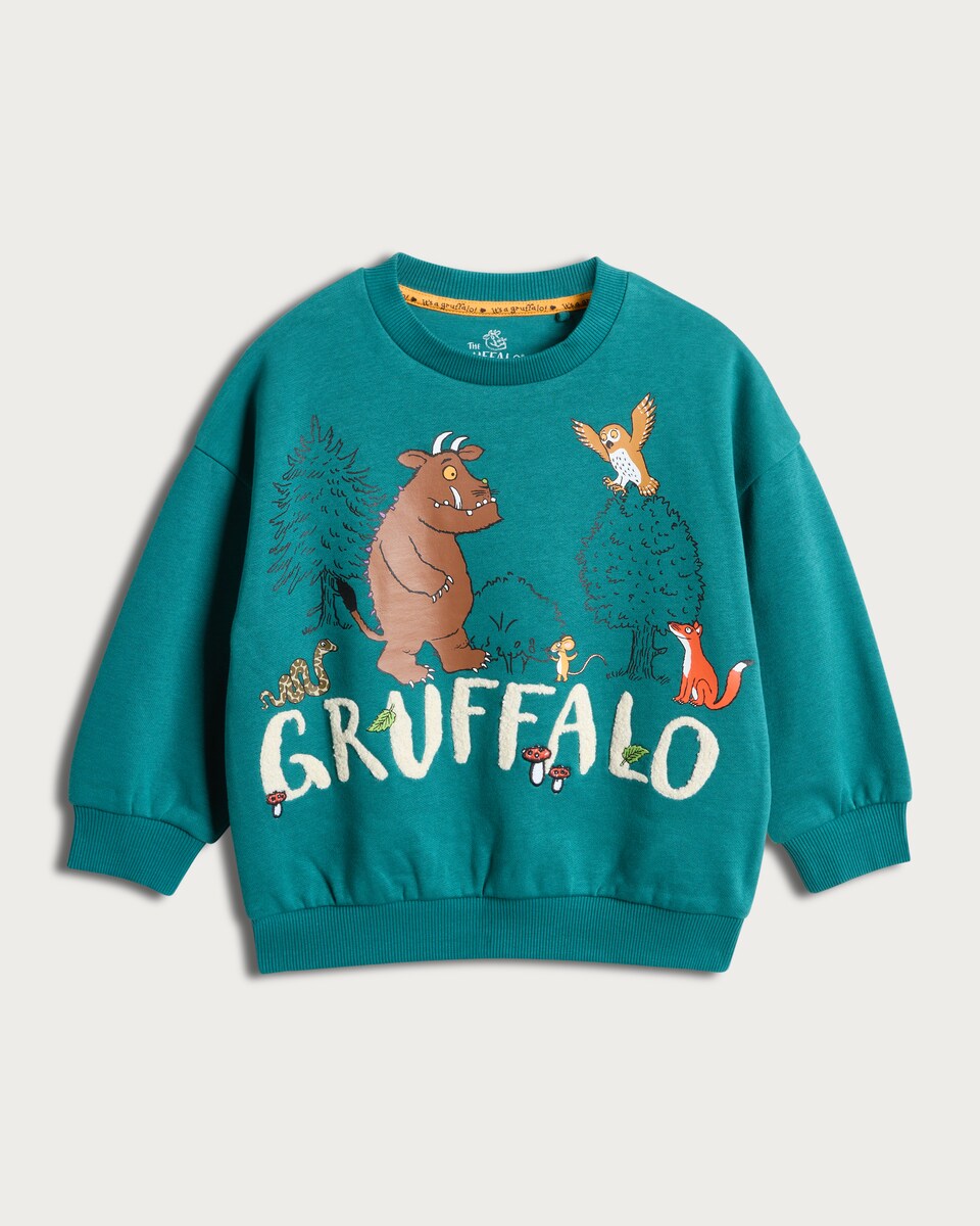 image 1 of Gruffalo Cotton Rich Sweatshirt in Green