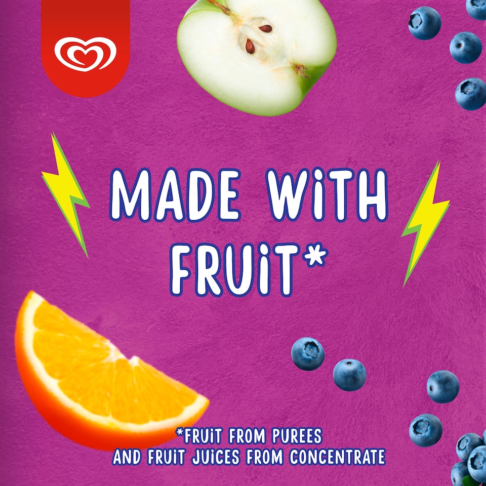 image 1 of Wall's Twister Fruit Zingerrr Ice Lollies 4x70ml