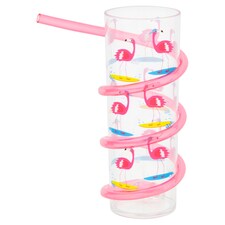 Tesco Flamingo Swirly Straw
