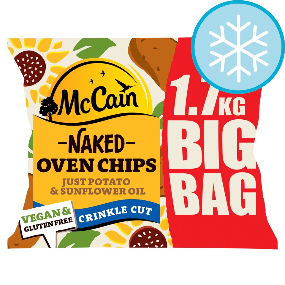 Mccain Naked Crinkle Oven Chips 1.7Kg