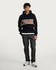 image 3 of F&F Cotton Rich Panelled Drawstring Hoodie in Navy