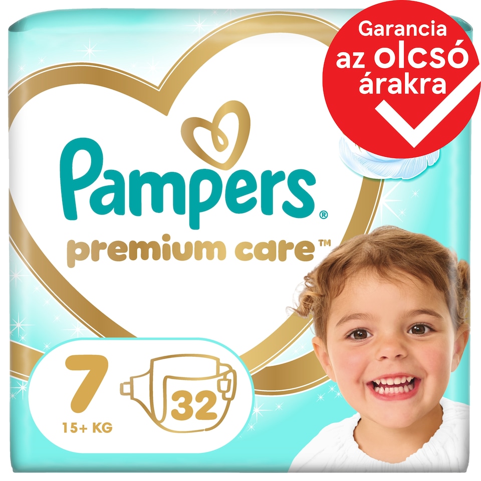 Pampers Premium Care, Méret: 7, 32 Pelenka, 15kg+ 1. kép