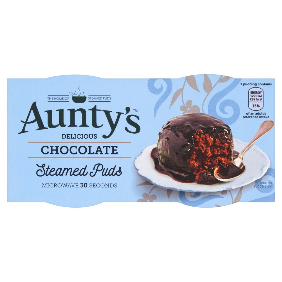 Auntys Chocolate Puddings 2 X 95G
