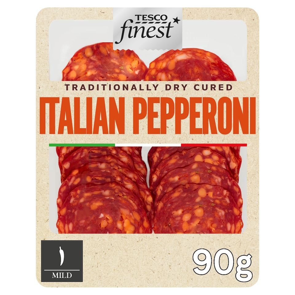 image 1 of Tesco Finest Italian Pepperoni 90G