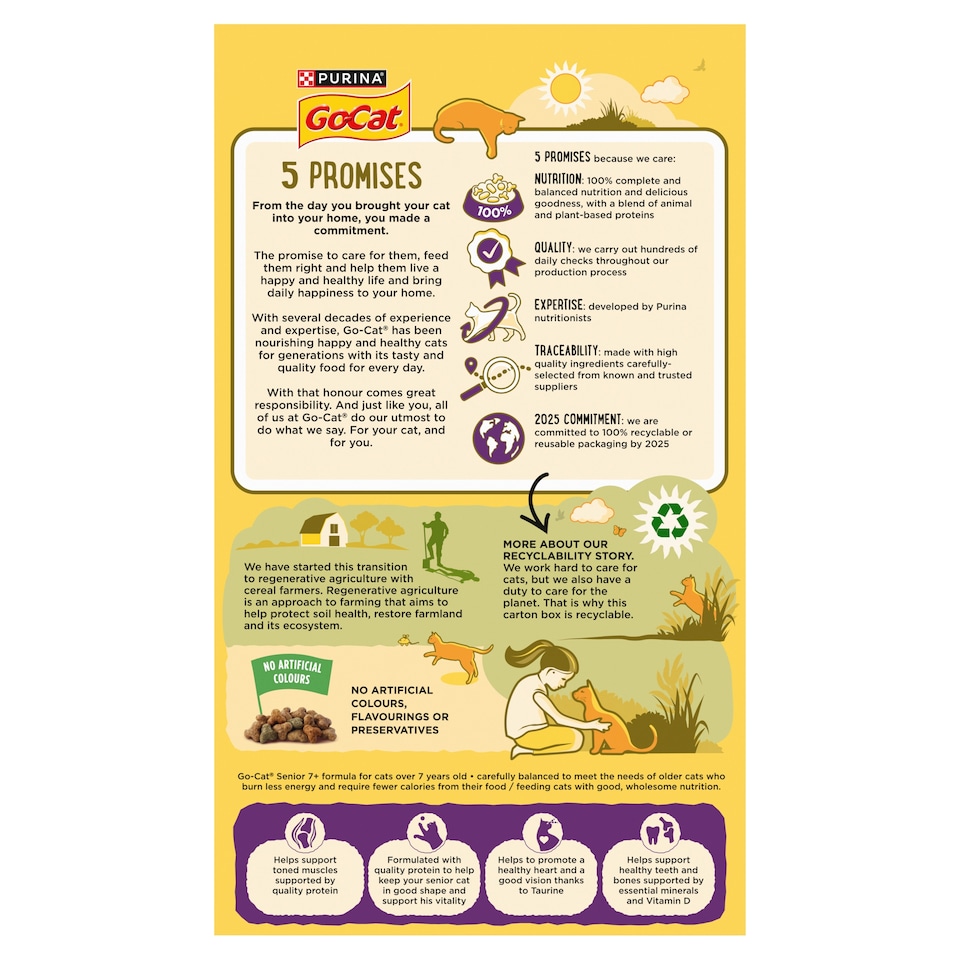 image 1 of Go-Cat Senior Chicken & Turkey Mix With Vegetables 750G