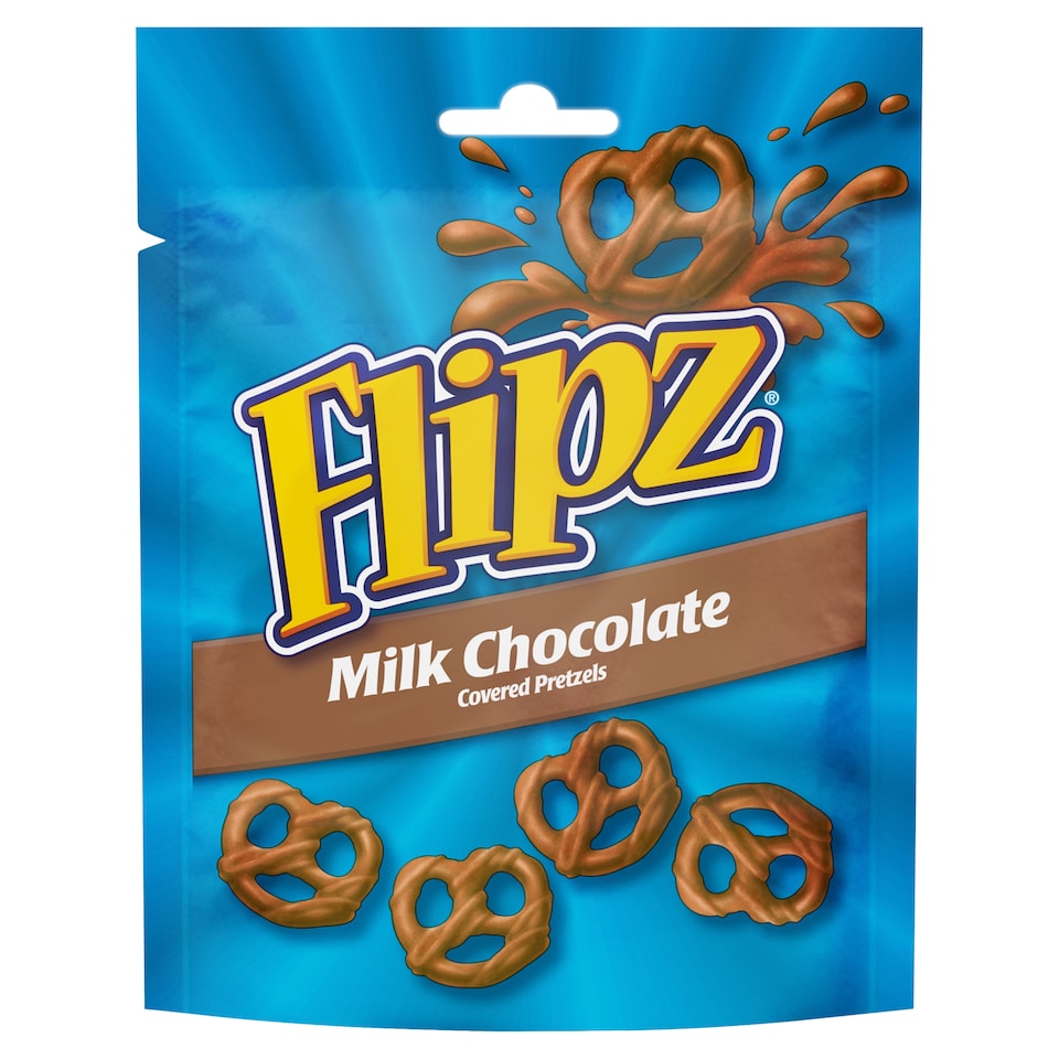 Flipz Milk Chocolate Coated Pretzels 90G