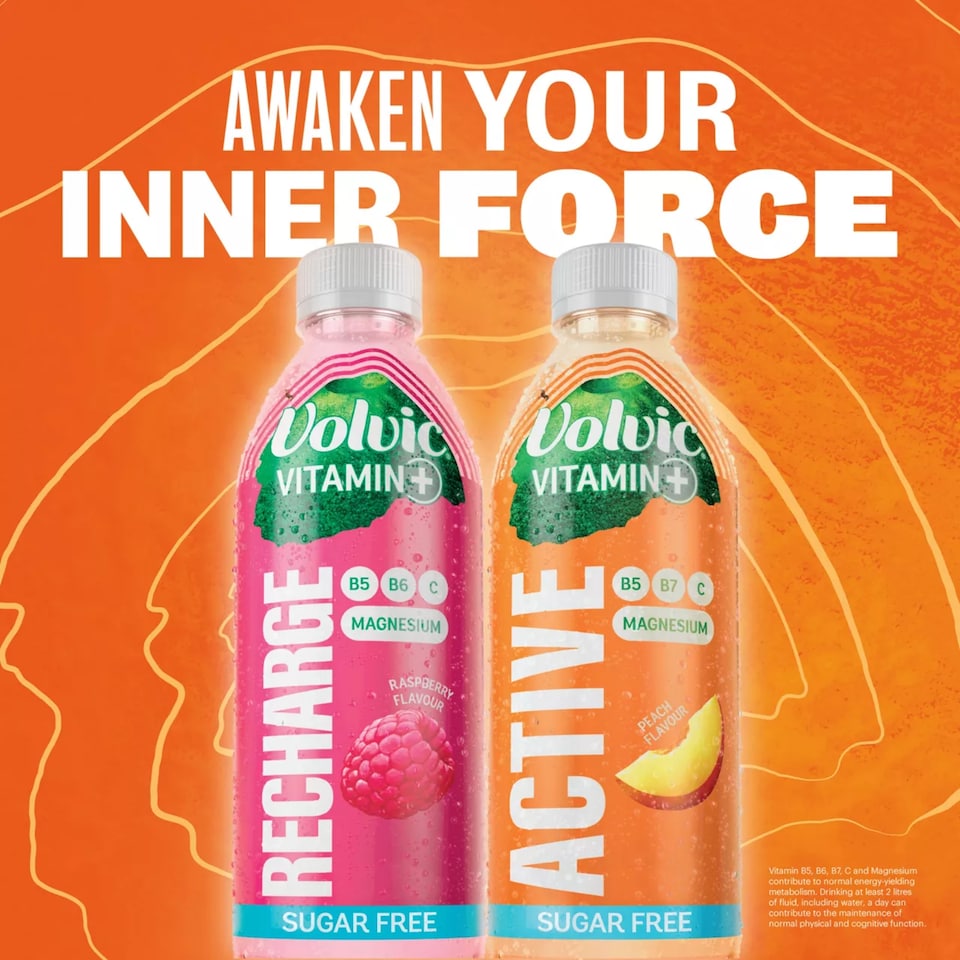 image 1 of Volvic Vitamin + Active Magnesium Peach Flavour Sugar Free 750ml