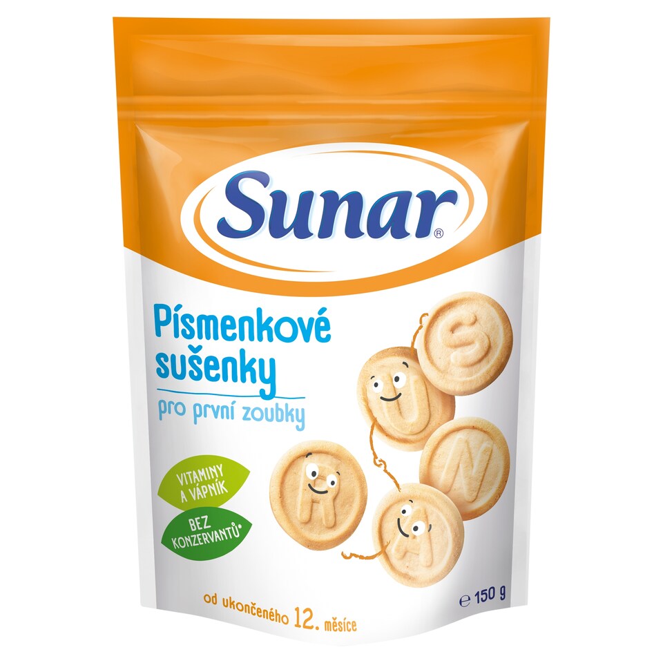 Sunar dětské sušenky písmenkové 150g