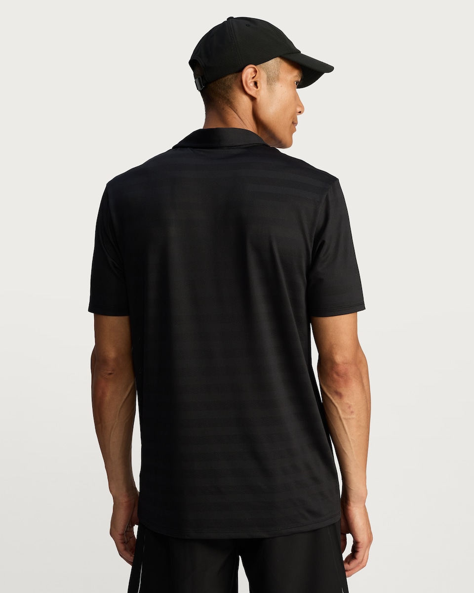 image 1 of F&F Active Regular Fit Short Sleeved Polo Shirt in Black