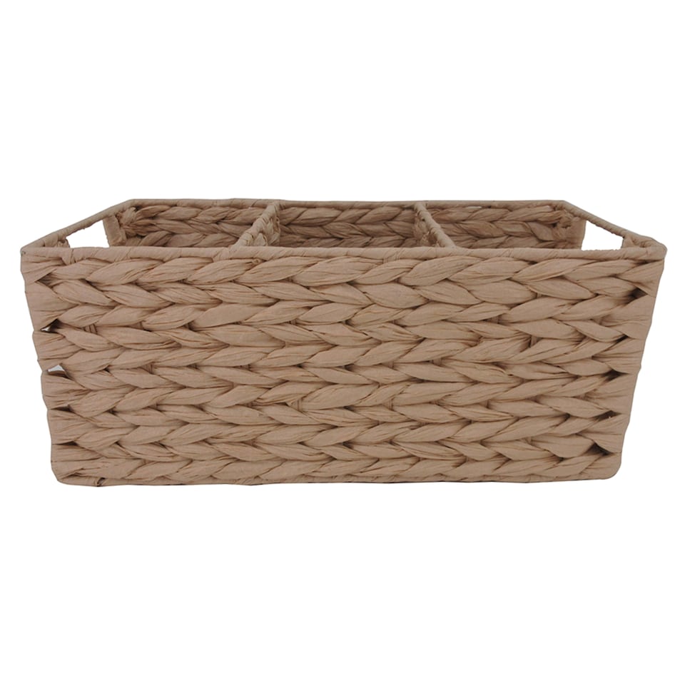 image 1 of F&F Home Natural 3 Section Storage Basket 
