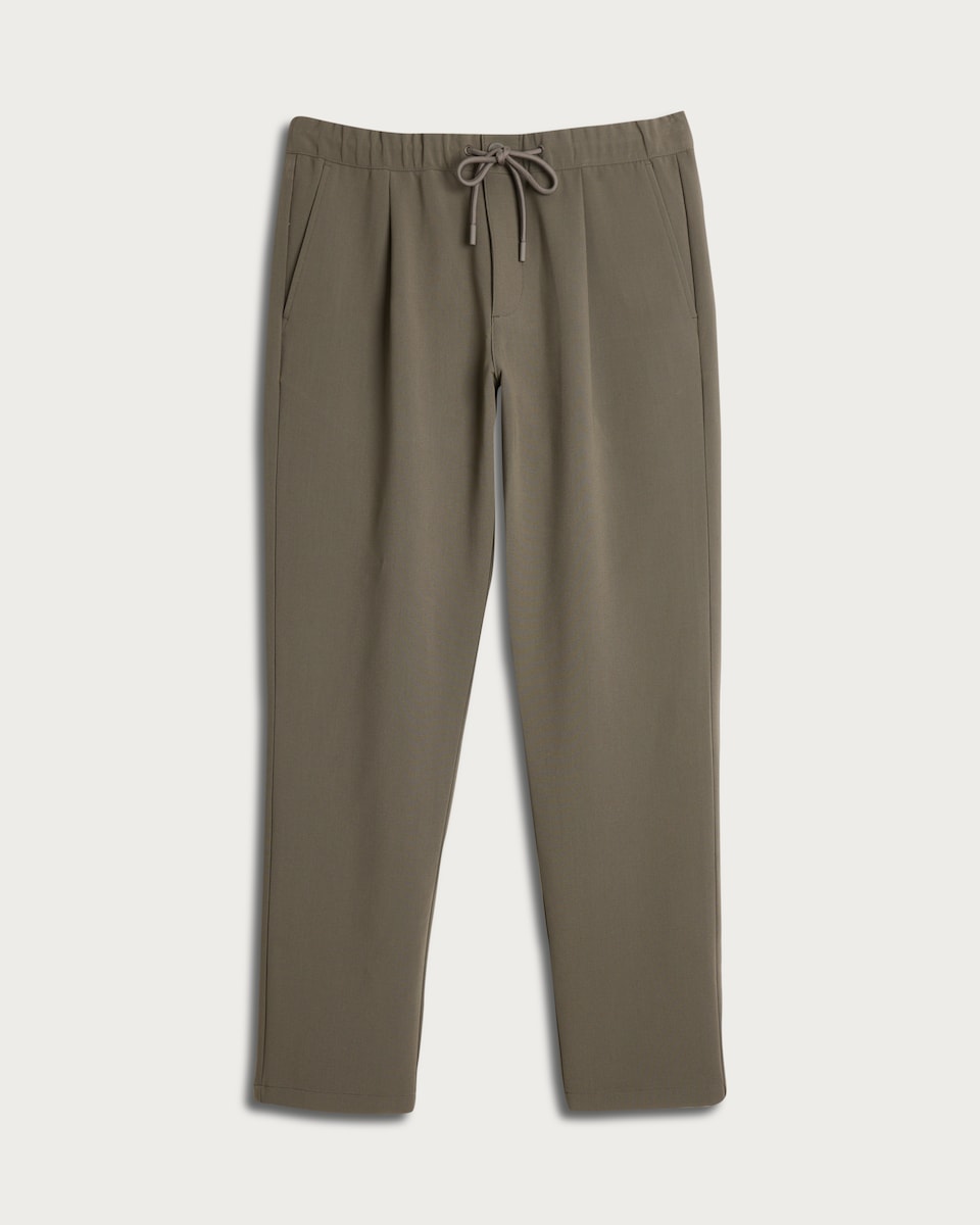 F&F Comfort Stretch Drawstring Chino Trousers in Khaki