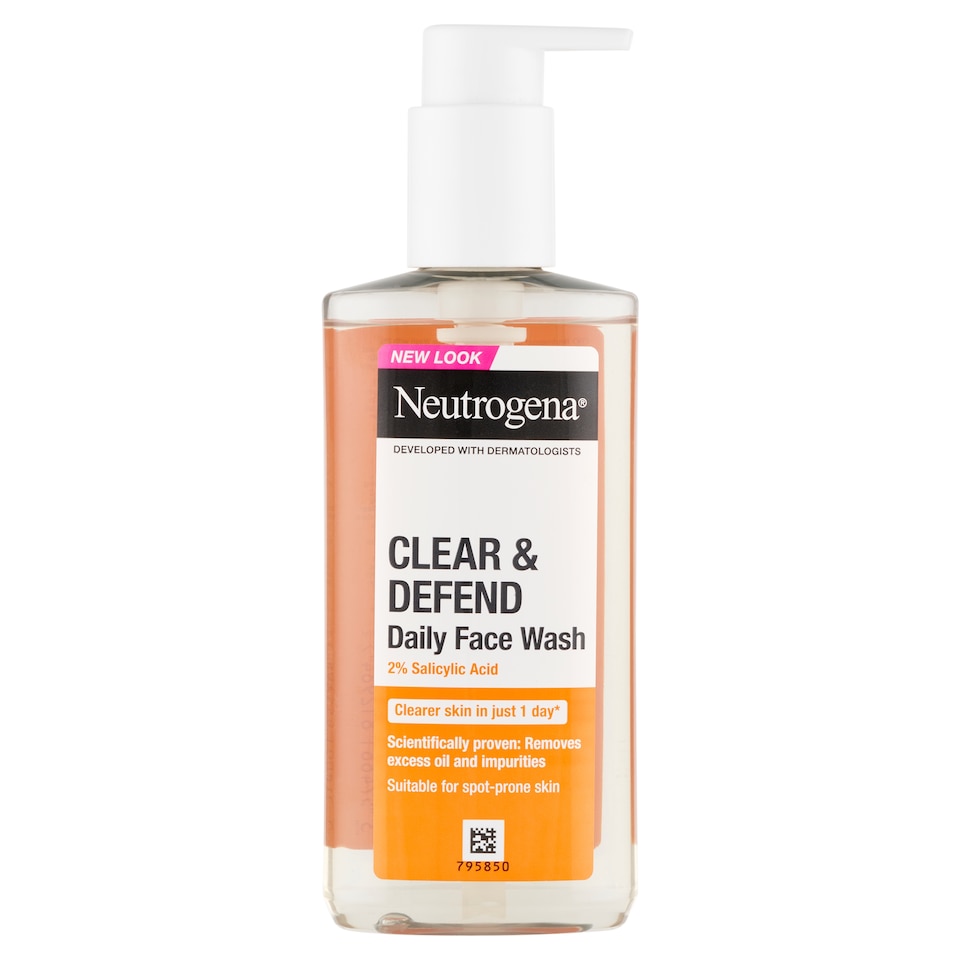 Neutrogena Clear & Defend arclemosó 2% szalicilsavval 200 ml