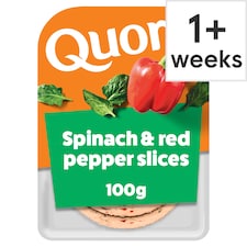 Quorn Spinach And Red Pepper Slices 100G