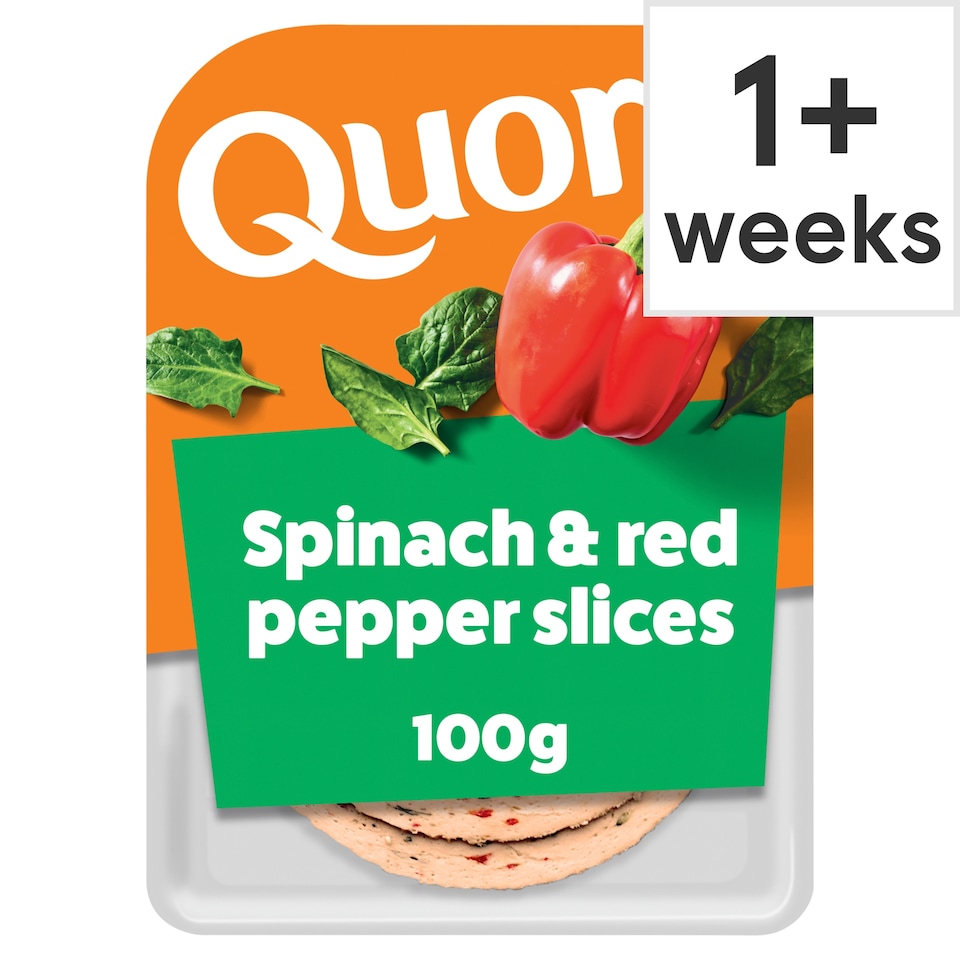 image 1 of Quorn Spinach And Red Pepper Slices 100G