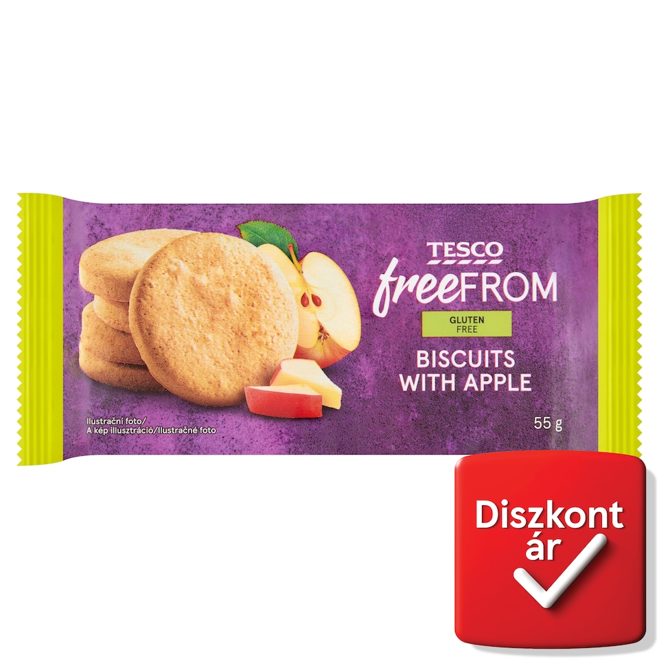 Tesco Free From gluténmentes almás keksz 55 g