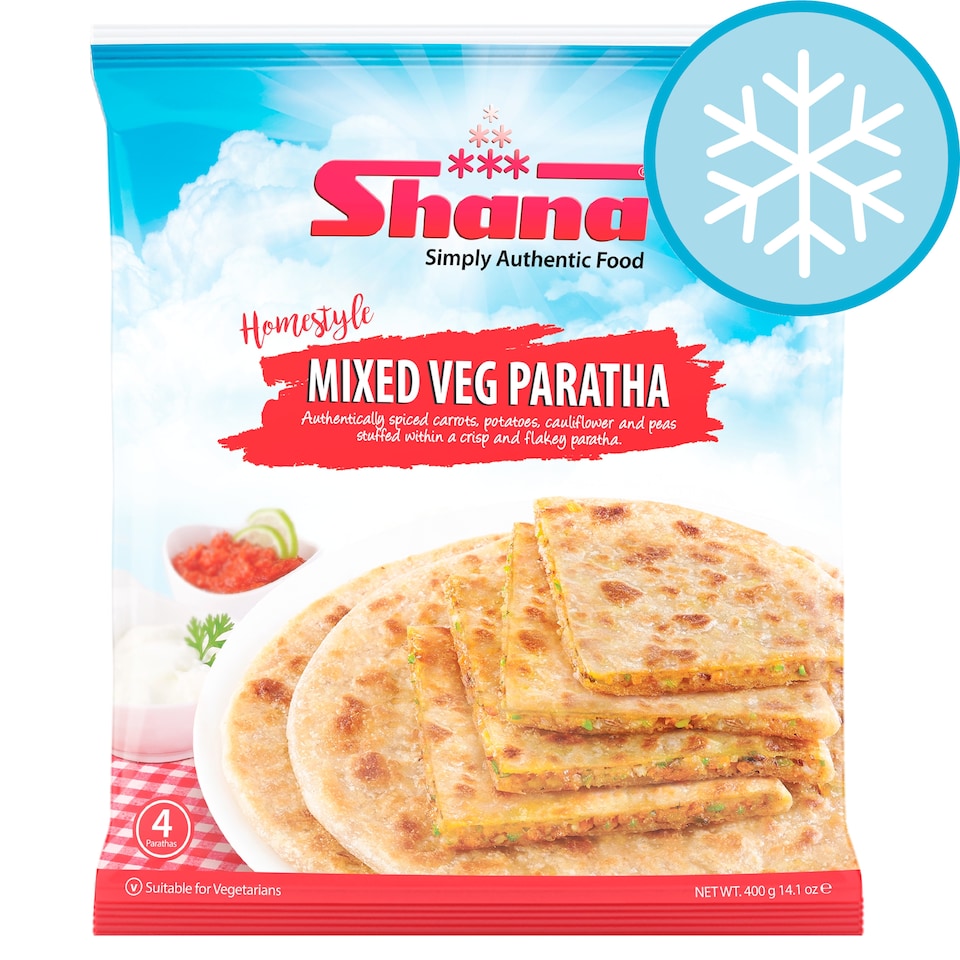 Shana Homestyle Mix Veg Paratha 400g