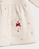 image 3 of F&F Baby Cotton Rich Floral Print Reindeer Pocket Dress in Stone