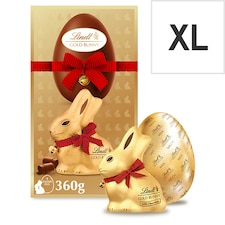 Lindt Milk Chocolate Easter Egg with Gold Bunny 360g