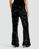 image 4 of F&F Velour Sequin Flared Trousers in Black