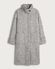 image 5 of F&F Textured High Neck Coat with Wool in Multi Black White