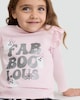image 2 of F&F Girls 2-Piece Pure Cotton Fabulous Ghost Print Top and Legging Set in Multi Pink