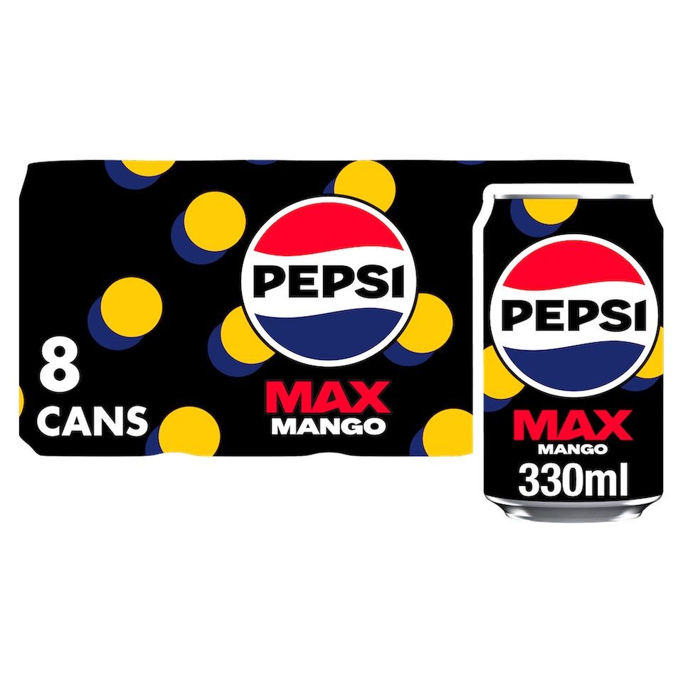 image 1 of Pepsi Max Mango 8 x 330ml