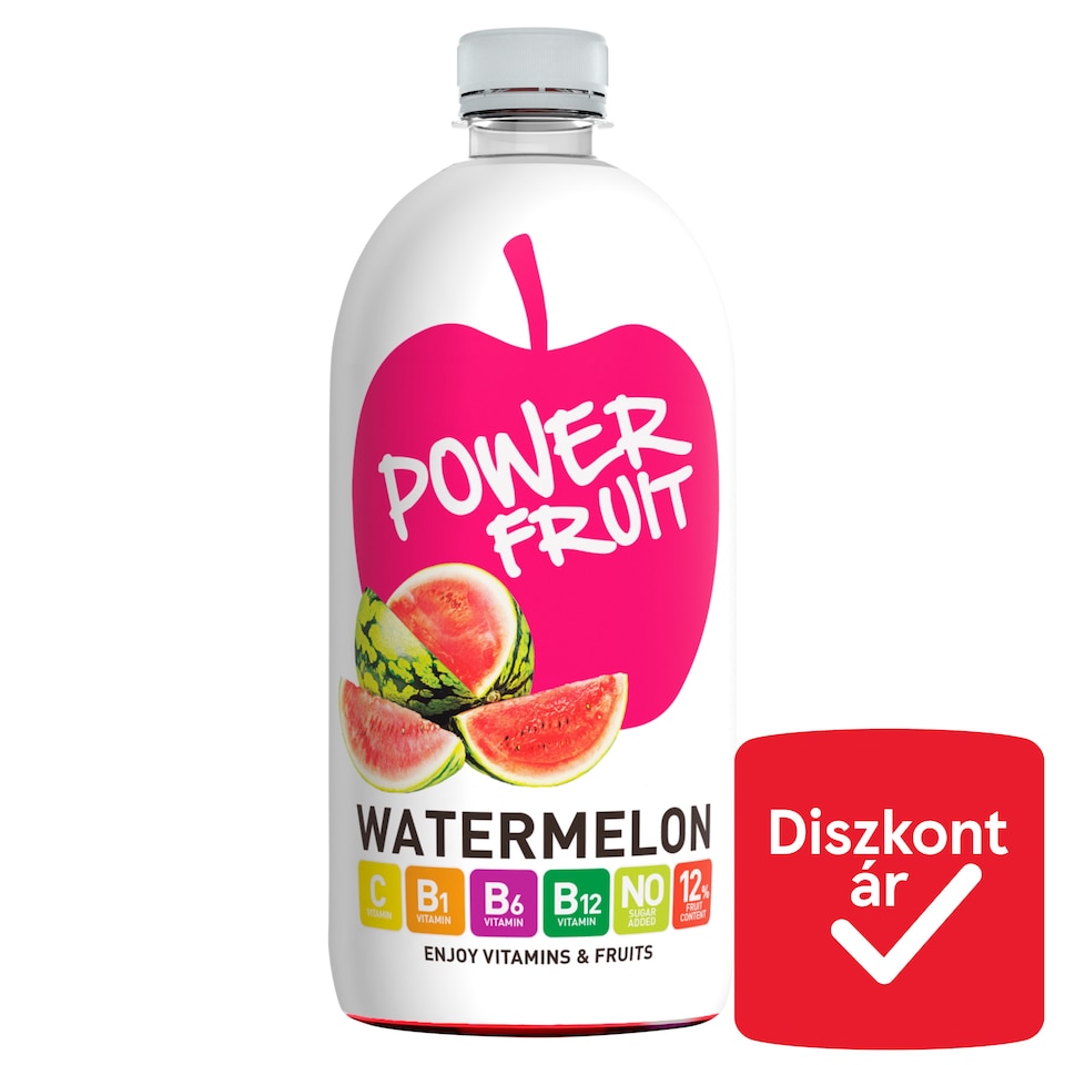 Power Fruit energiaszegény görögdinnye-alma ital szűrt vízzel, édesítőszerekkel 750 ml
