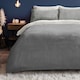 image 2 of Silentnight Grey Reversible Teddy Duvet  Set Double