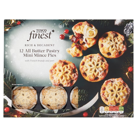 Tesco Finest Mini Mince Pies 12 Pack Tesco Groceries