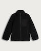 image 4 of F&F Boys Fleece Pocket Front Zip Up Jacket in Black