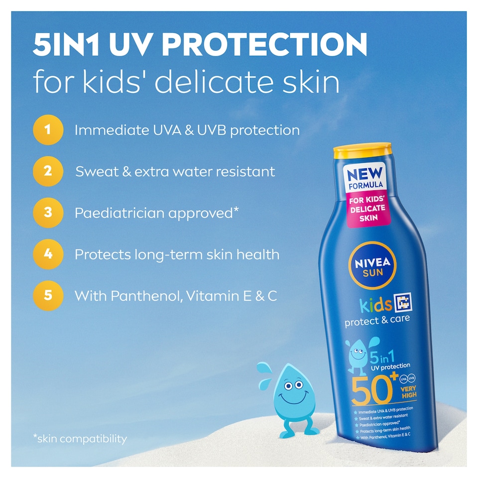 image 1 of NIVEA SUN Kids Protect & Care Sun Lotion SPF50+ 200ml