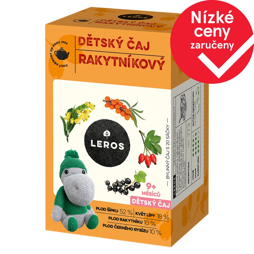 Leros Dětský čaj rakytníkový 20 x 2g (40g)
