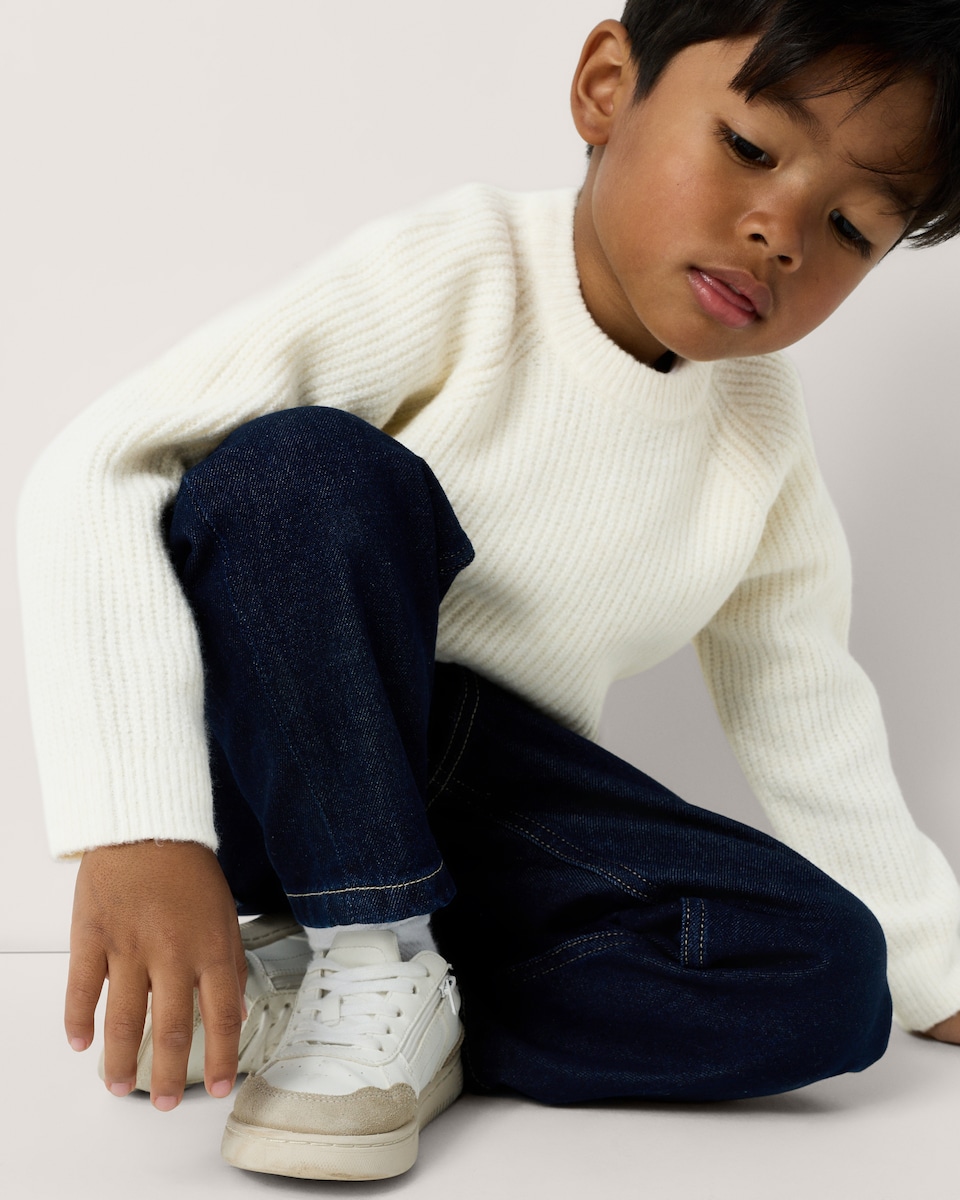 image 1 of F&F Boys Pure Cotton Jeans in Navy