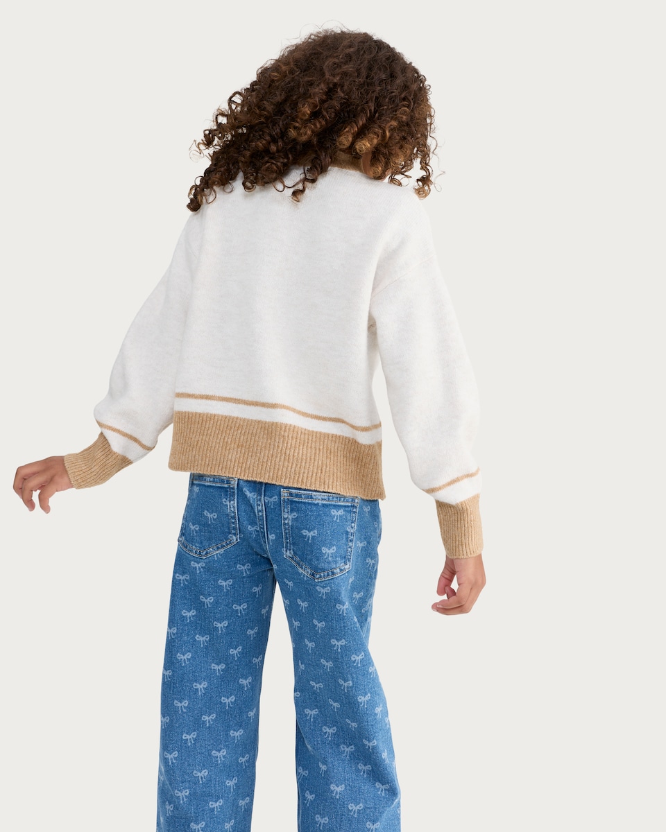 image 1 of F&F Girls Alpine Club Jumper in Neutral