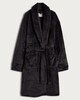 image 4 of F&F Fleece Shawl Collar Dressing Gown in Grey