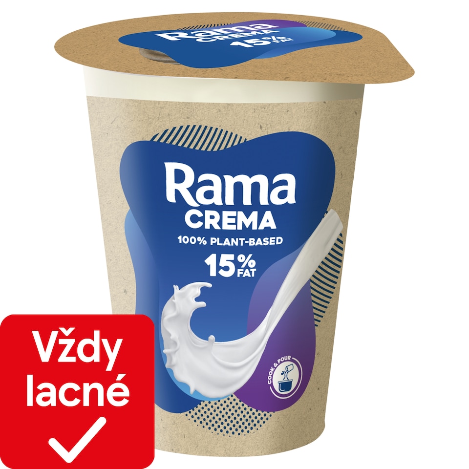 Rama Crema 100% rastlinná alternatíva na varenie (15%), 200 ml