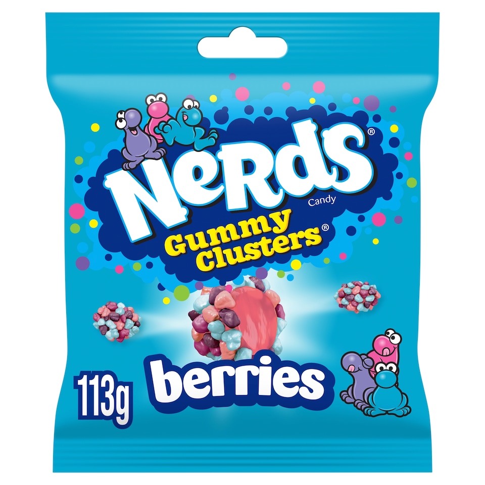 Nerds Candy Sweets Gummy Clusters Sharing Bag Berries 113g