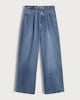 image 5 of OH ME OH MY Wide Leg Tie Waist Jeans in Blue