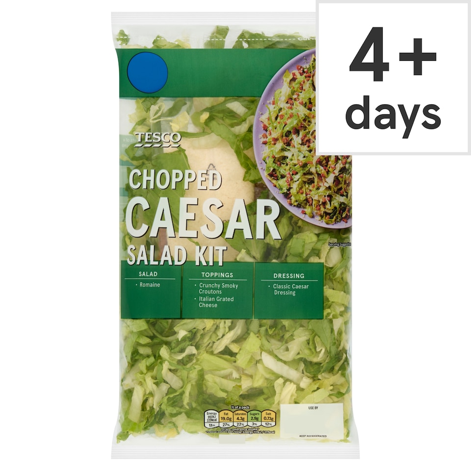 image 1 of Tesco Chopped Caesar Salad Kit 260g