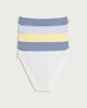 image 4 of F&F 5-Pack Cotton Rich Printed High Leg Briefs in Multi