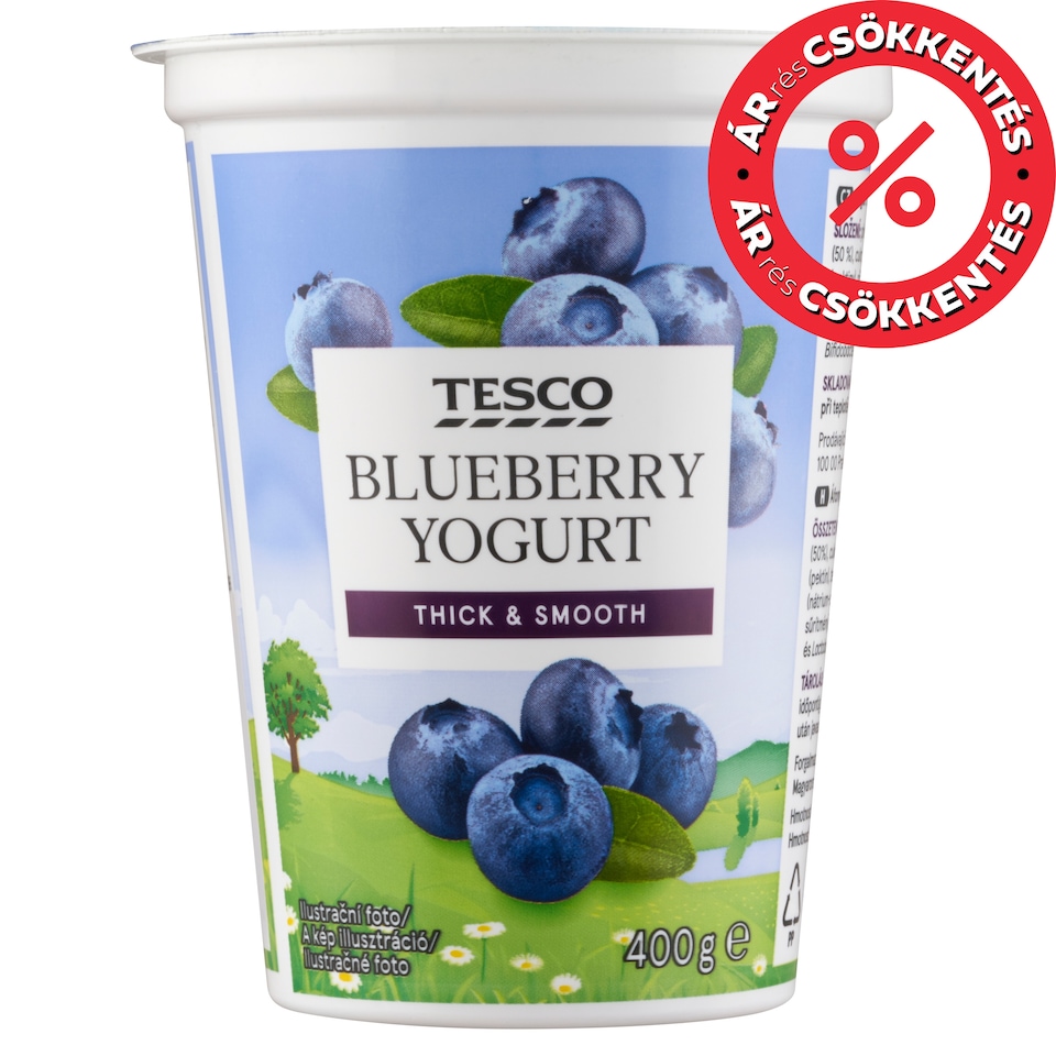 Tesco áfonyás joghurt 400 g