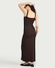 image 3 of F&F Ribbed Knitted Midi Dress in Chocolate