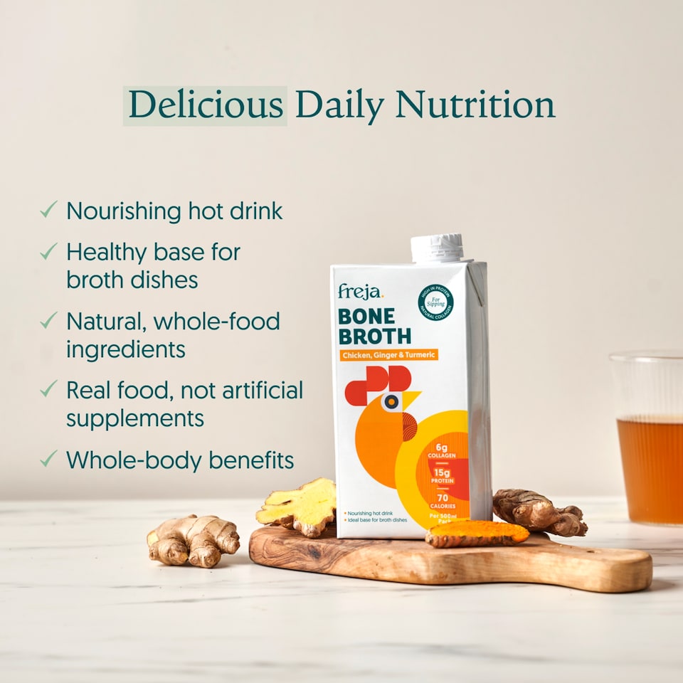 image 1 of Freja Sipping Bone Broth Chicken, Ginger & Turmeric 500ml
