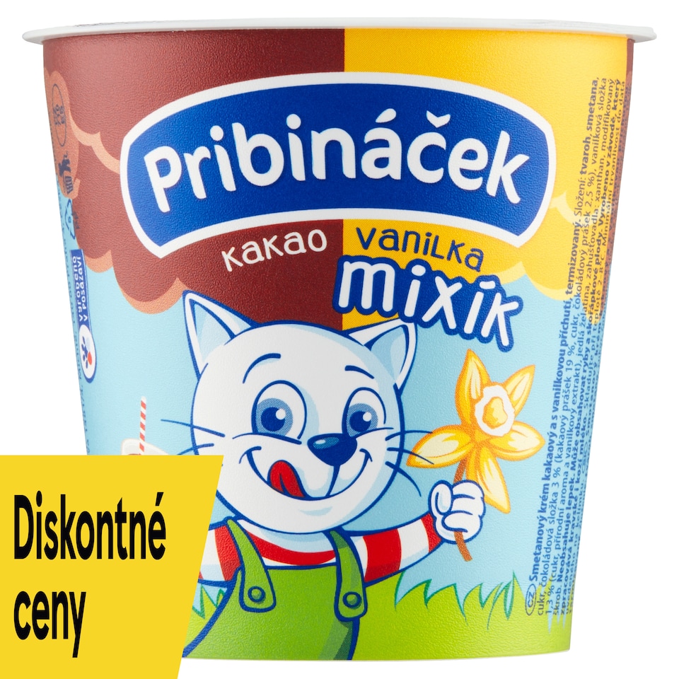 obrázok 1 z Pribináček Mixík kakaový a s vanilkovou príchuťou 125 g