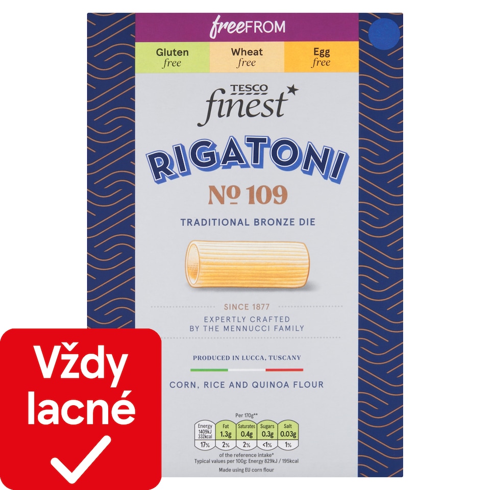 image 1 of Tesco Finest Rigatoni Gluten-Free Dried Egg-Free Pasta 500 g