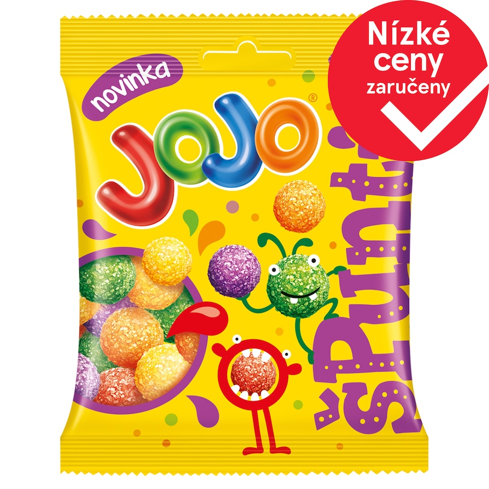 JOJO Špuntíci želé na bázi škrobu s ovocnými příchutěmi 80g