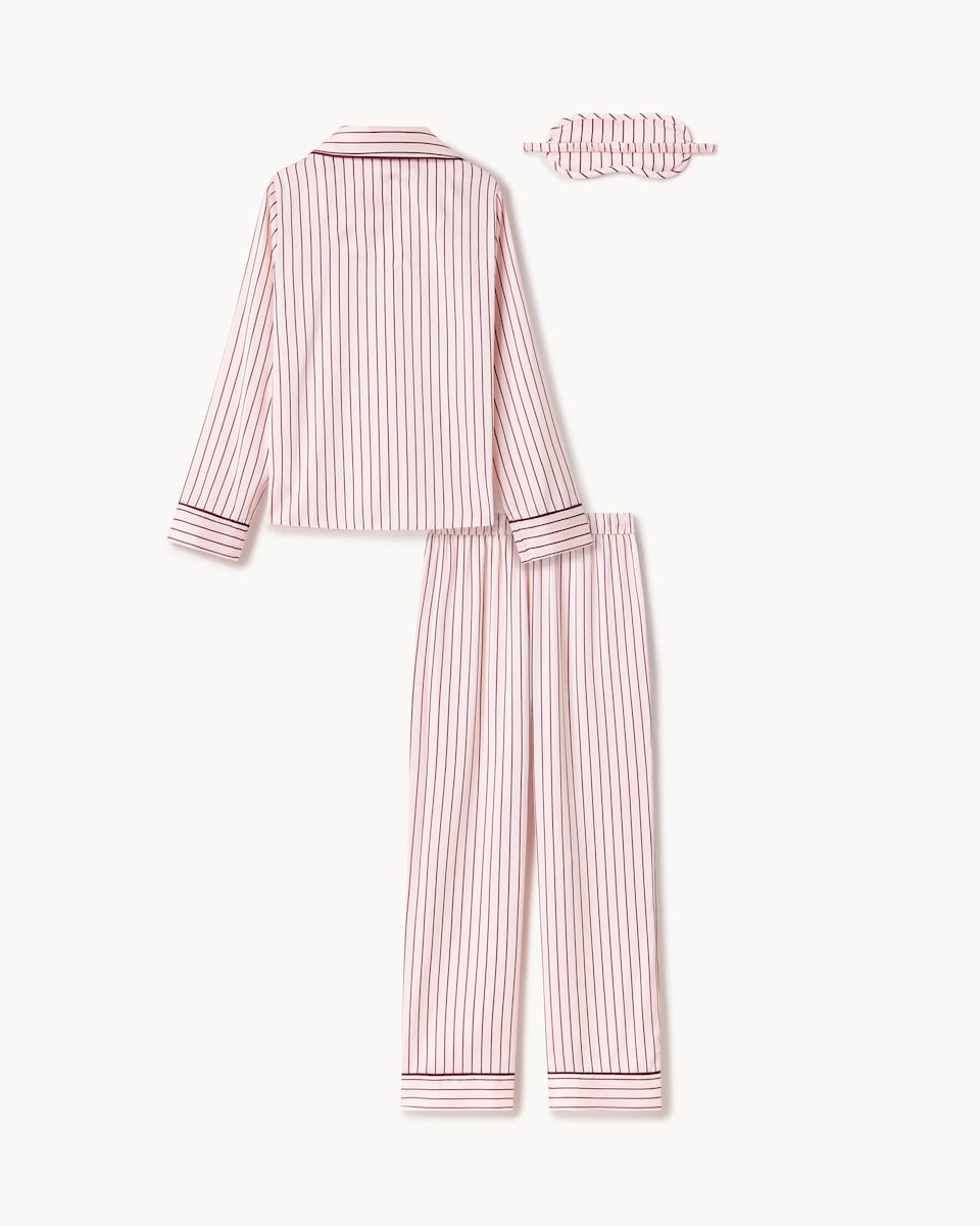 image 1 of F&F Girls 3-Piece Striped Pyjama Set in Multi