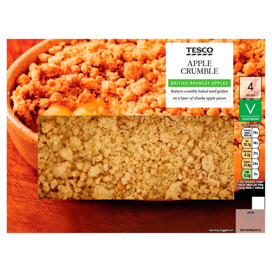 Tesco Apple Crumble 500G Tesco Groceries