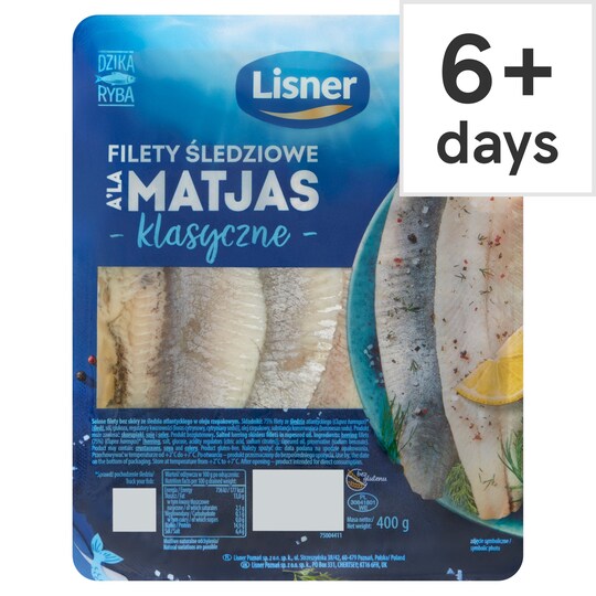 Lisner Matjas Herring Fillets 400G Tesco Groceries